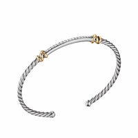 Petite Helena Two Station Wrap Bracelet with 18K Yellow Gold with Diamonds