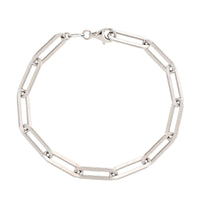 Sterling Silver Flat Paperclip Bracelet