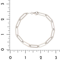 Sterling Silver Flat Paperclip Bracelet
