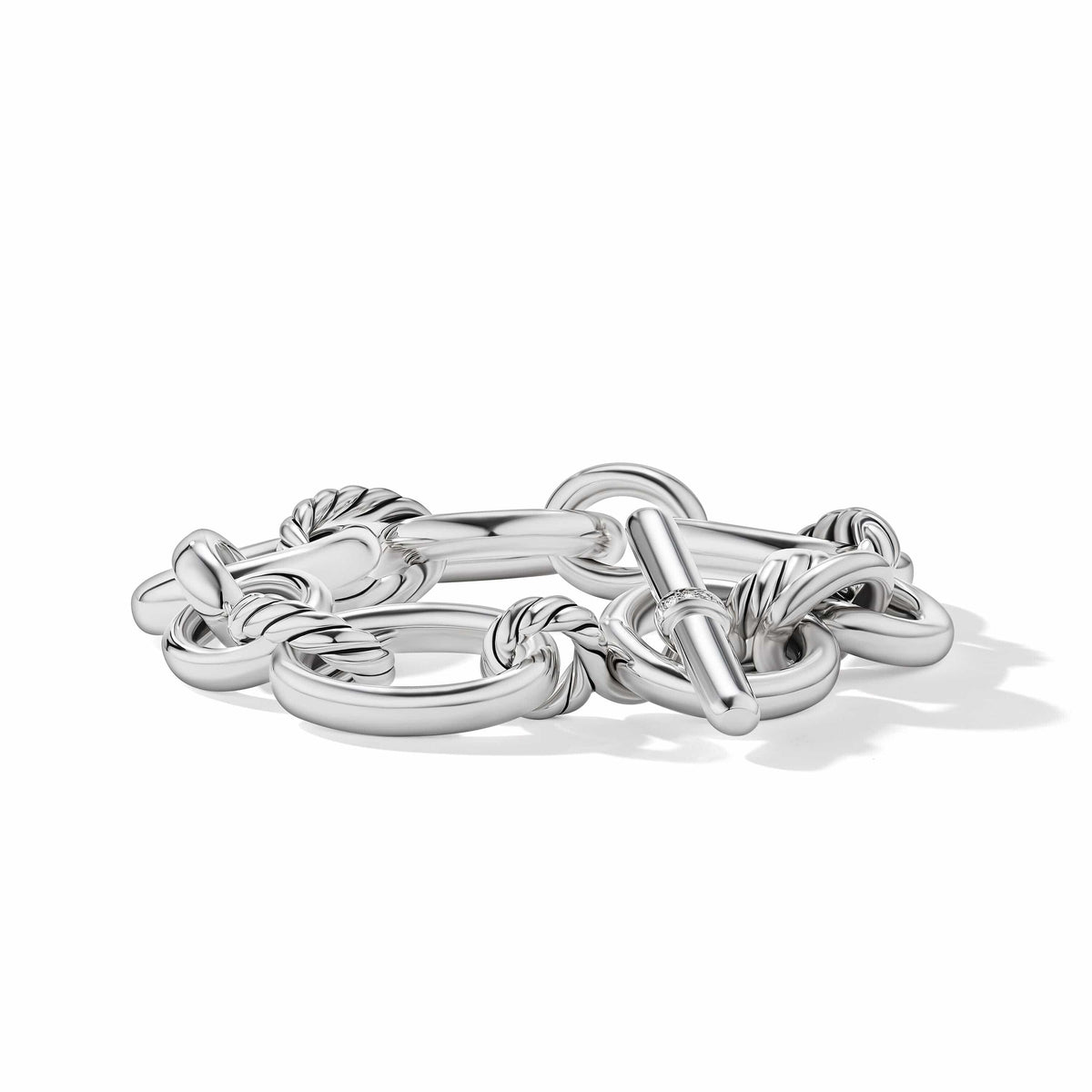 DY Mercer™ Bracelet in Sterling Silver with Pavé Diamonds