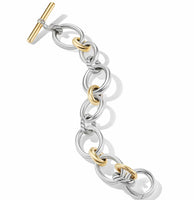 DY Mercer™ Bracelet in Sterling Silver with 18K Yellow Gold and Pavé Diamonds