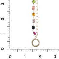 Adel Chefridi Sterling Silver Tourmaline Bead Chain Link Necklace