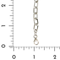 Sterling Silver Squared Paperclip Bracelet