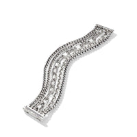 Multi Row Chain Bracelet in Sterling Silver, 29mm