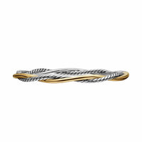 Petite Infinity Bracelet Sterling Silver with 14K Yellow Gold, 4.4mm