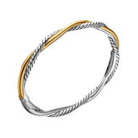 Petite Infinity Bracelet Sterling Silver with 14K Yellow Gold, 4.4mm