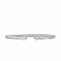 Cable Flex® Bracelet Sterling Silver with Diamonds, 4mm