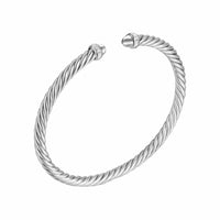 Cable Flex® Bracelet Sterling Silver with Diamonds, 4mm