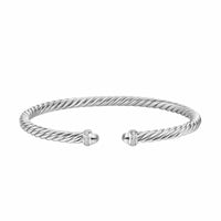Cable Flex® Bracelet Sterling Silver with Diamonds, 4mm