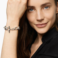 DY Mercer® Chain Bracelet Sterling Silver with Diamonds, 8mm
