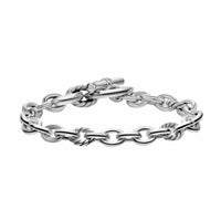 DY Mercer® Toggle Chain Bracelet Sterling Silver with Diamonds, 8mm