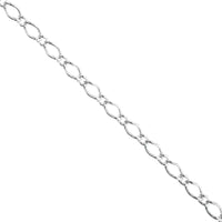 Sterling Silver Figaro Chain Link Bracelet