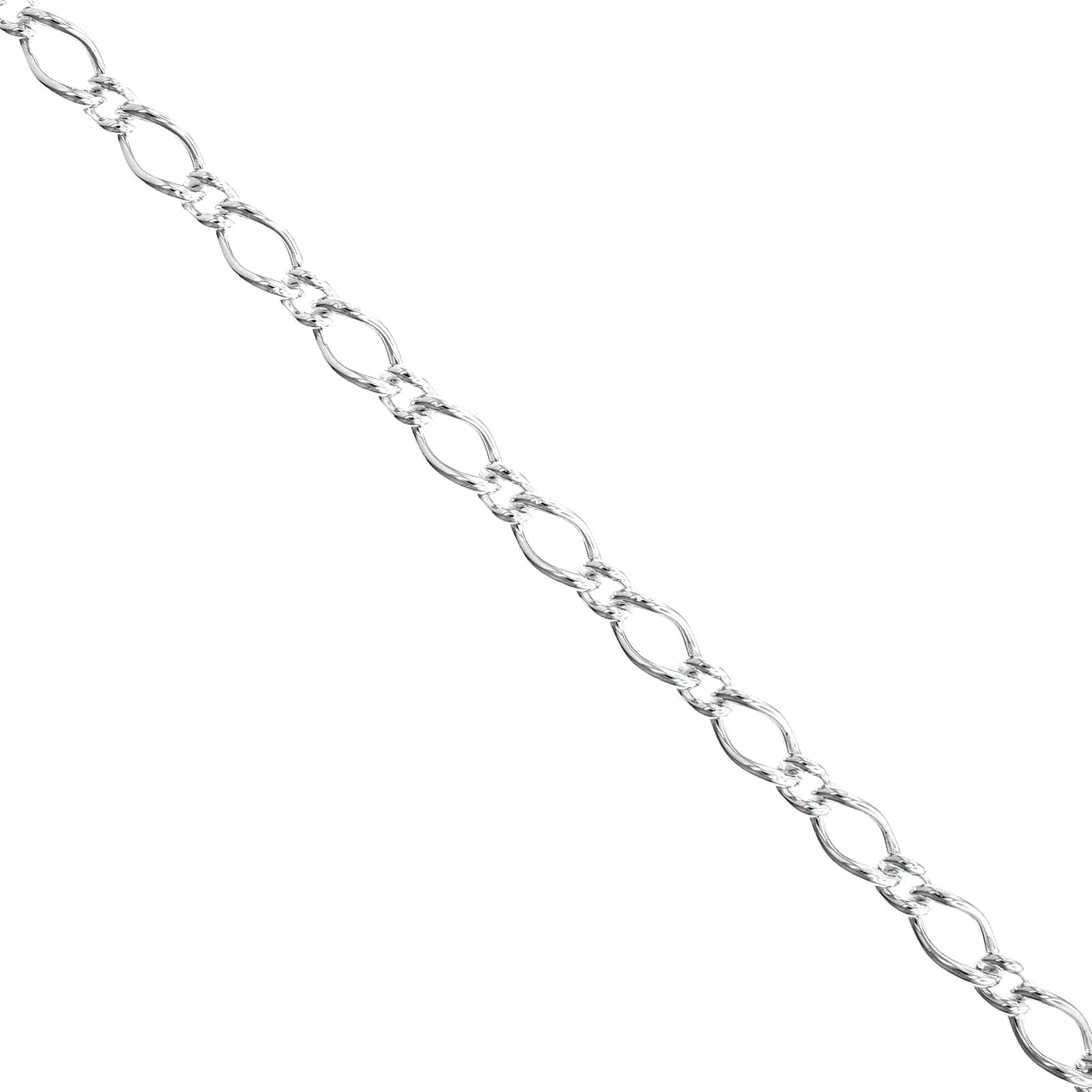 Sterling Silver Figaro Chain Link Bracelet