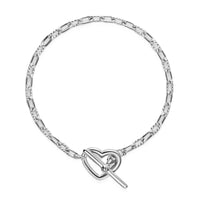 DY Madison® Heart Toggle Chain Bracelet Sterling Silver, 3mm