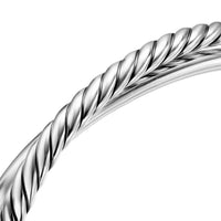 Crossover Two Row Cuff Bracelet Sterling Silver, 10.7mm