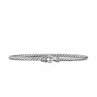 Micro Cable Flex® Buckle Bracelet Sterling Silver with Diamonds, 2.6mm