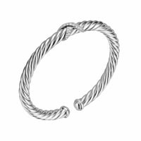 Cable Flex® X Bracelet Sterling Silver with Diamonds, 6mm