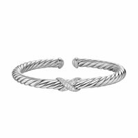 Cable Flex® X Bracelet Sterling Silver with Diamonds, 6mm
