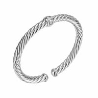 Cable Flex® Center Station Bracelet Sterling Silver with Diamonds, 6mm