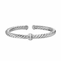 Cable Flex® Center Station Bracelet Sterling Silver with Diamonds, 6mm