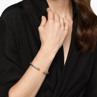 Cable Flex® Bracelet Sterling Silver with 14K Yellow Gold and Citrine, 6mm