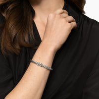 Cable Flex® Buckle Bracelet Sterling Silver with Diamonds, 6mm