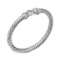 Cable Flex® Buckle Bracelet Sterling Silver with Diamonds, 6mm