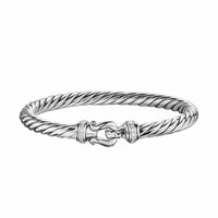 Cable Flex® Buckle Bracelet Sterling Silver with Diamonds, 6mm