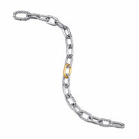 DY Madison® Chain Bracelet Sterling Silver with 18K Yellow Gold, 8.5mm