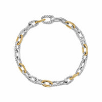 DY Madison® Chain Bracelet Sterling Silver with 18K Yellow Gold, 5.5mm