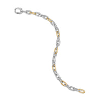 DY Madison® Chain Bracelet Sterling Silver with 18K Yellow Gold, 5.5mm