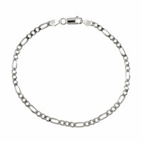 Sterling Silver Figaro Chain Link Bracelet