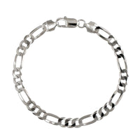 Sterling Silver Figaro Chain Link Bracelet