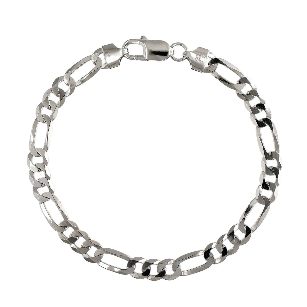 Sterling Silver Figaro Chain Link Bracelet
