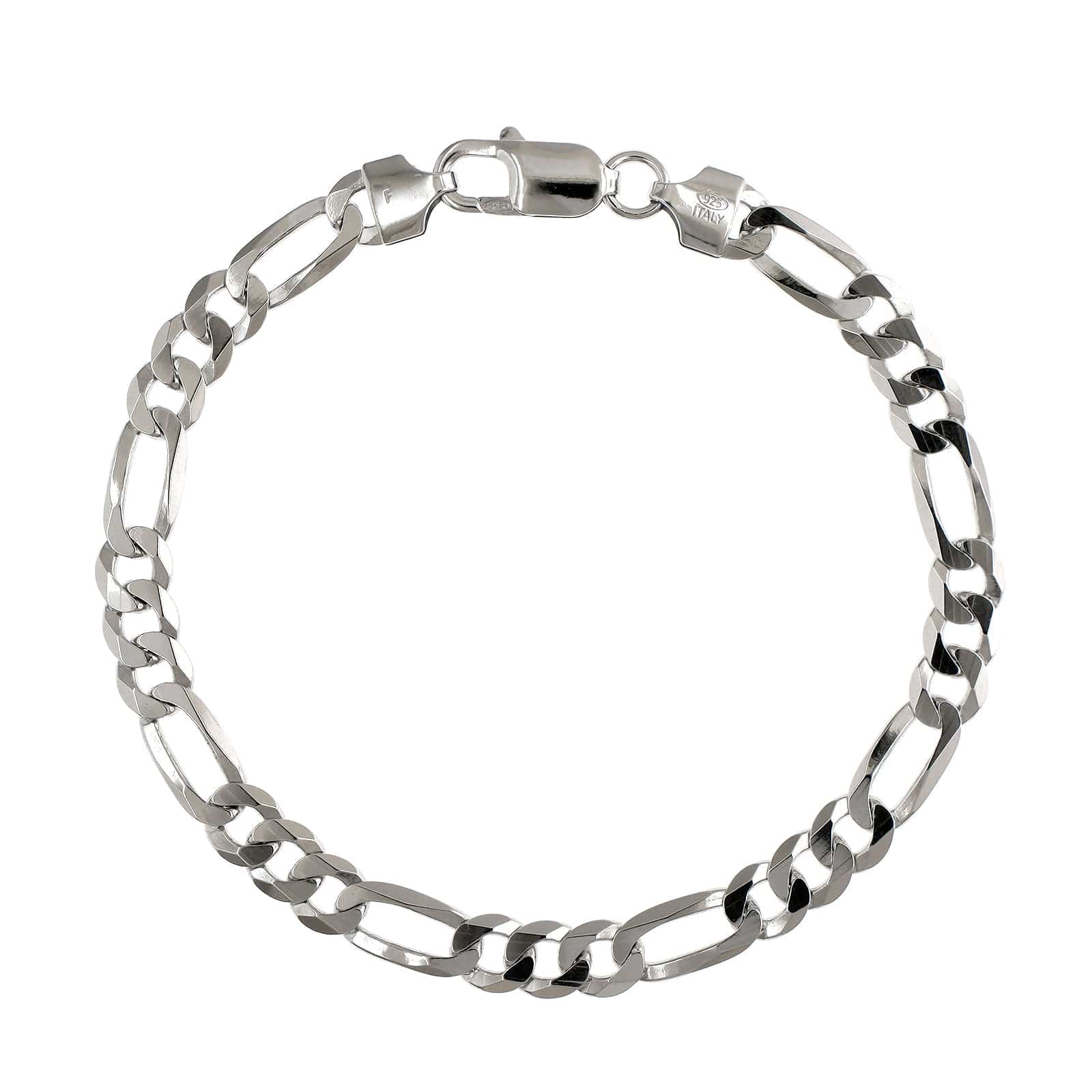 Sterling Silver Figaro Chain Link Bracelet