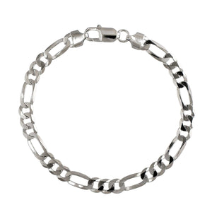 Sterling Silver Figaro Chain Link Bracelet