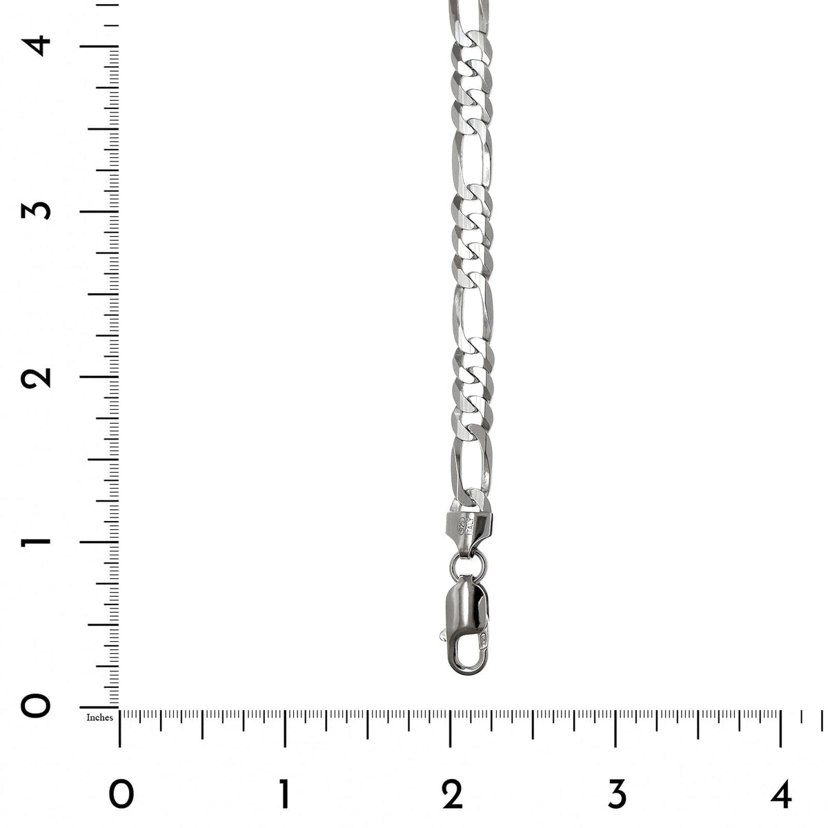 Sterling Silver Figaro Chain Link Bracelet