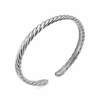 Sculpted Cable Flex Bracelet Sterling Silver, 5mm