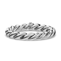 Sculpted Cable Chain Bracelet Sterling Silver, 10mm