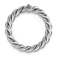 Sculpted Cable Chain Bracelet Sterling Silver, 10mm