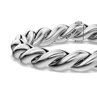 Sculpted Cable Chain Bracelet Sterling Silver, 10mm