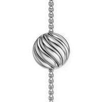 Sculpted Cable Center Station Chain Bracelet Sterling Silver, 10mm