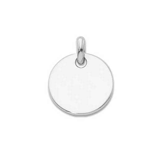 Sterling Silver Round Engravable Disc Charm