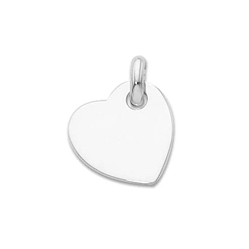 Sterling Silver Heart Engravable Disc Charm