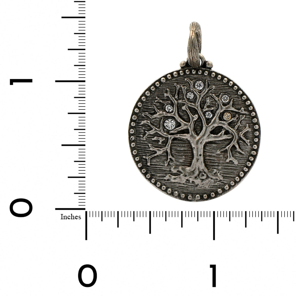 Sterling Silver Diamond Tree Reversible Charm