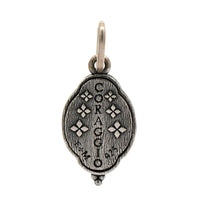 Sterling Silver Small Ornate Lion Crest Charm