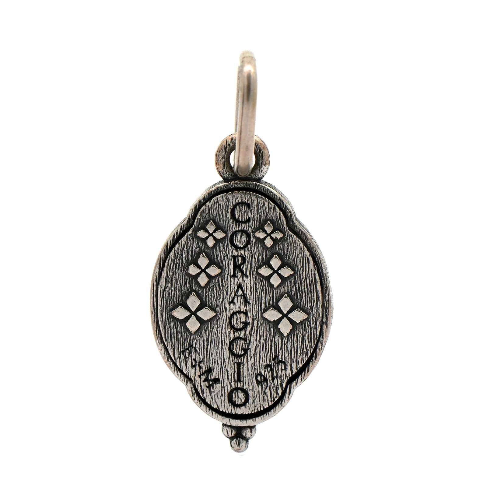 Sterling Silver Small Ornate Lion Crest Charm