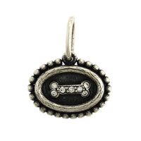 Sterling Silver Baby Diamond Dog Bone Charm