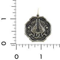 Sterling Silver Diamond Double Dragon Charm