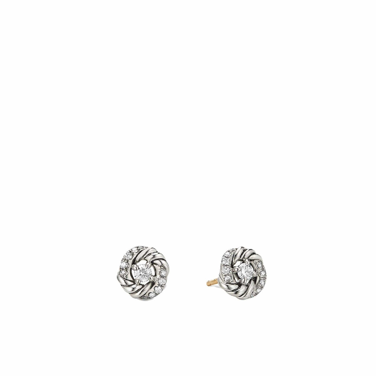 Petite Infinity Stud Earrings with Diamonds